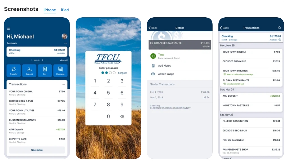 Tinker Federal Credit Union personal account applying for a loan and using the credit union’s
