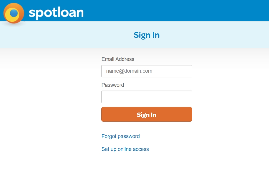 Personal account at Spotloan apply for an online loan, stepbystep