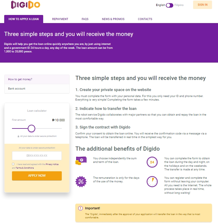 How To Apply For A DIGIDO Loan Online
