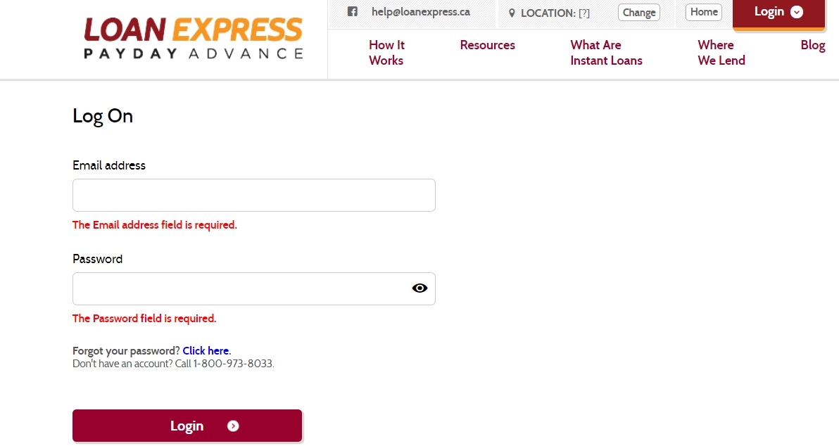 Personal account at Loan Express apply for an online loan, stepby