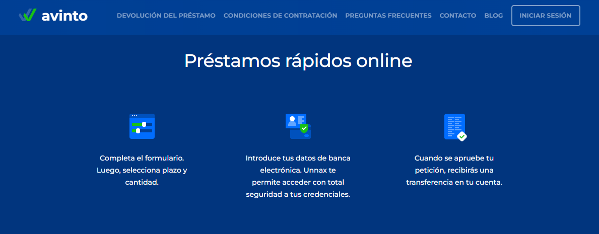 Solicitar un crédito Avinto