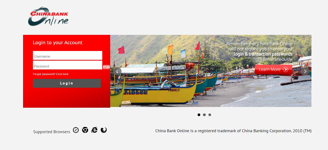 China bank online account
