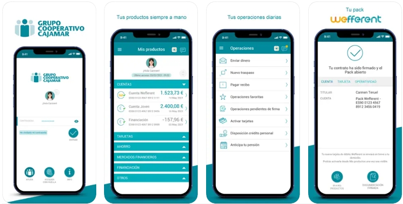 Aplicación móvil Cajamar Caja Rural descargar gratis en App Store Google Play o App Gallery