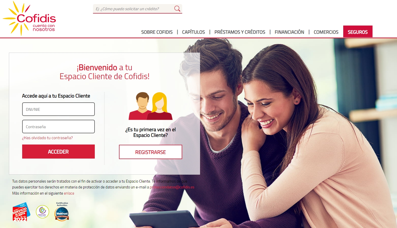 Cofisis El &aacute;rea personal