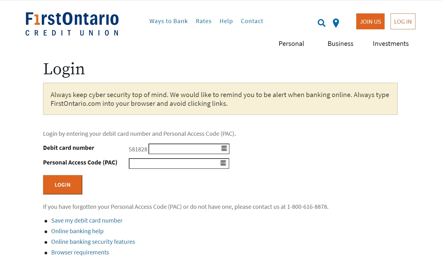 FirstOntario personal account applying for a loan and using the bank’s services
