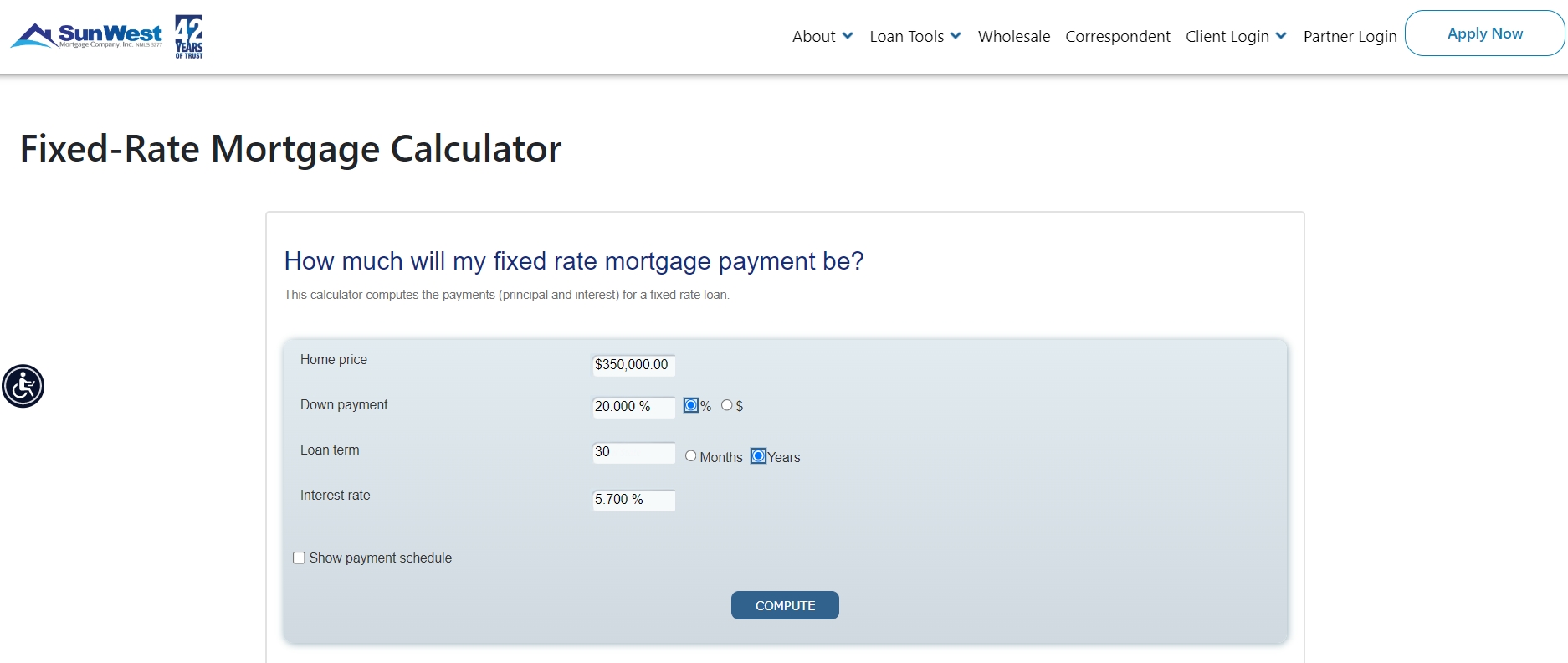 Sun West Mortgage repayment