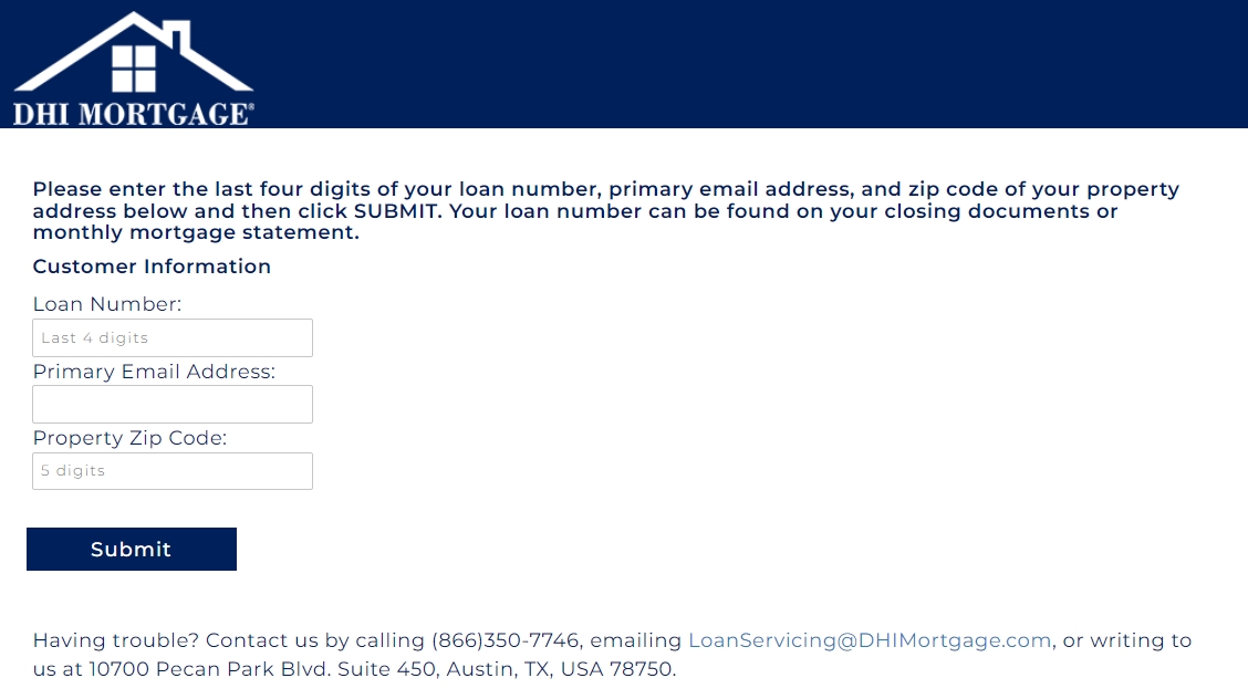 DHI Mortgage repayment