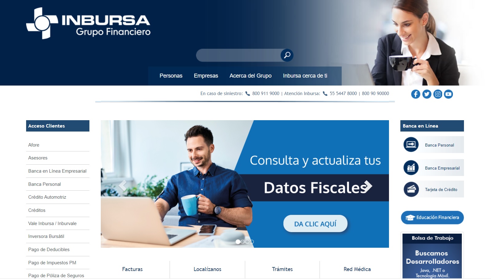 Inbursa información detallada sobre el banco, comentarios de los