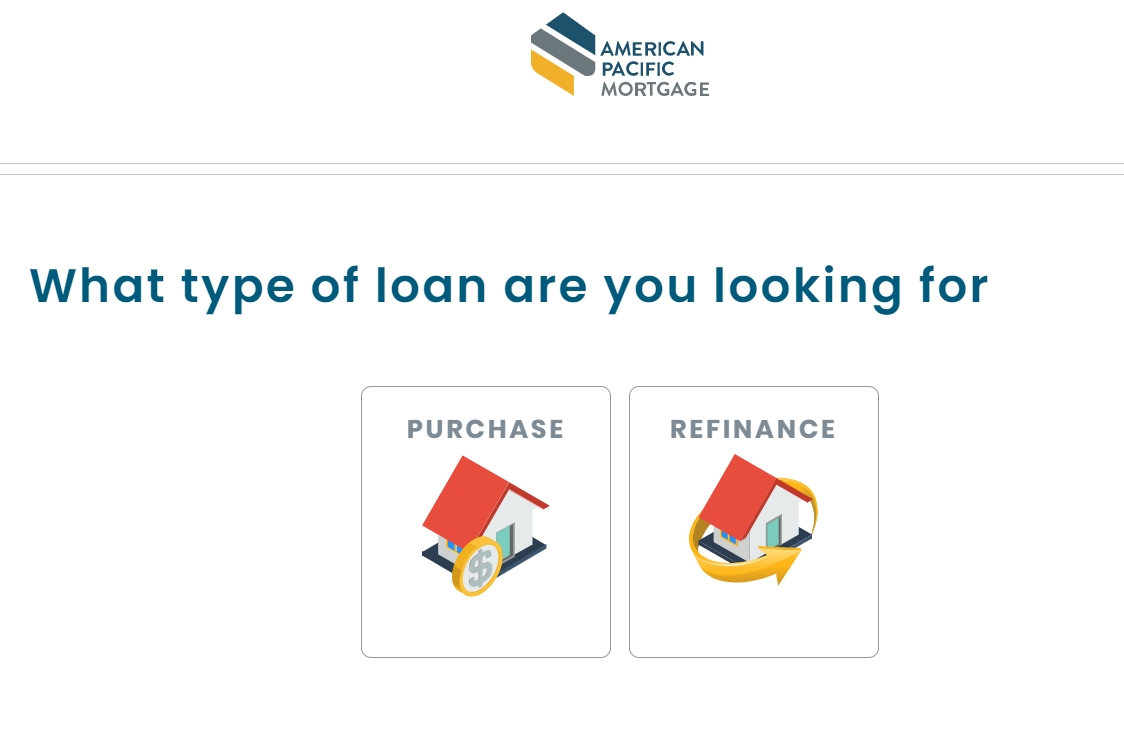 American Pacific Mortgage Account StepbyStep Registration, Apply for Mortgage