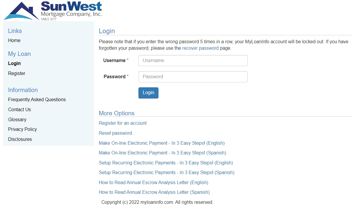 Sun West Mortgage Account StepbyStep Registration, Apply for Loan
