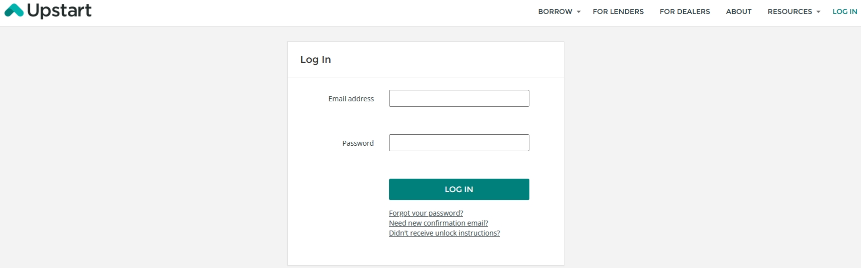 Personal account at Upstart apply for an online loan, stepbystep