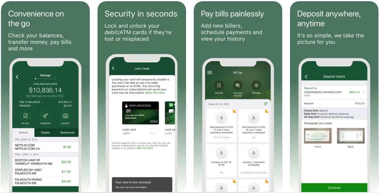 TD Bank mobile application: download for free in AppStore®, Google Play ...