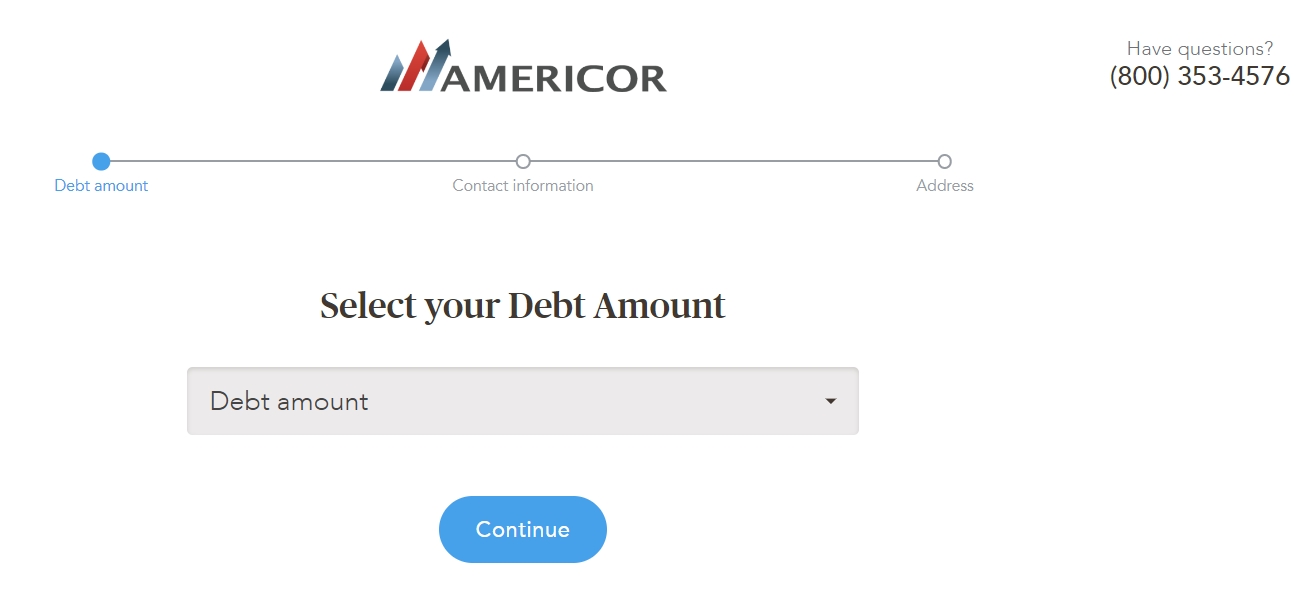 Americor Account StepbyStep Registration, Apply for Debt Relief