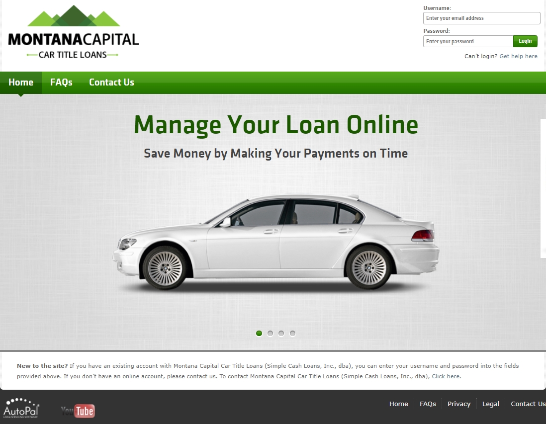 Montana Capital Car Title Loans account