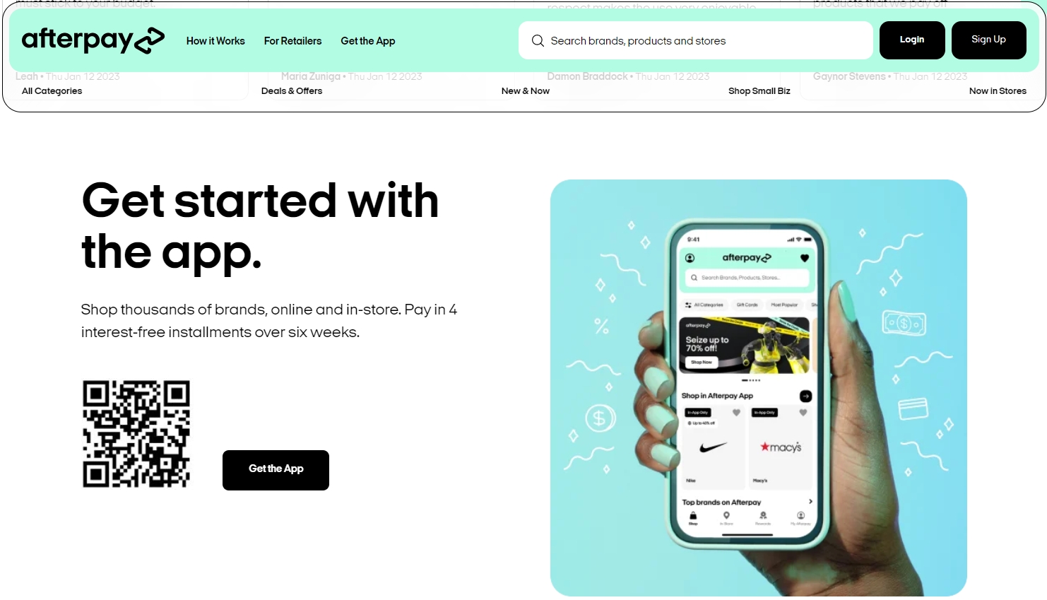 Afterpay application