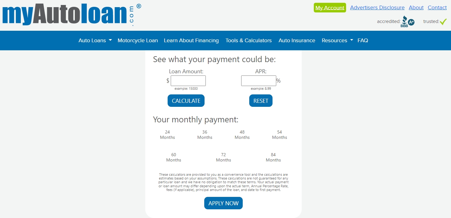 myAutoloan.com repayment