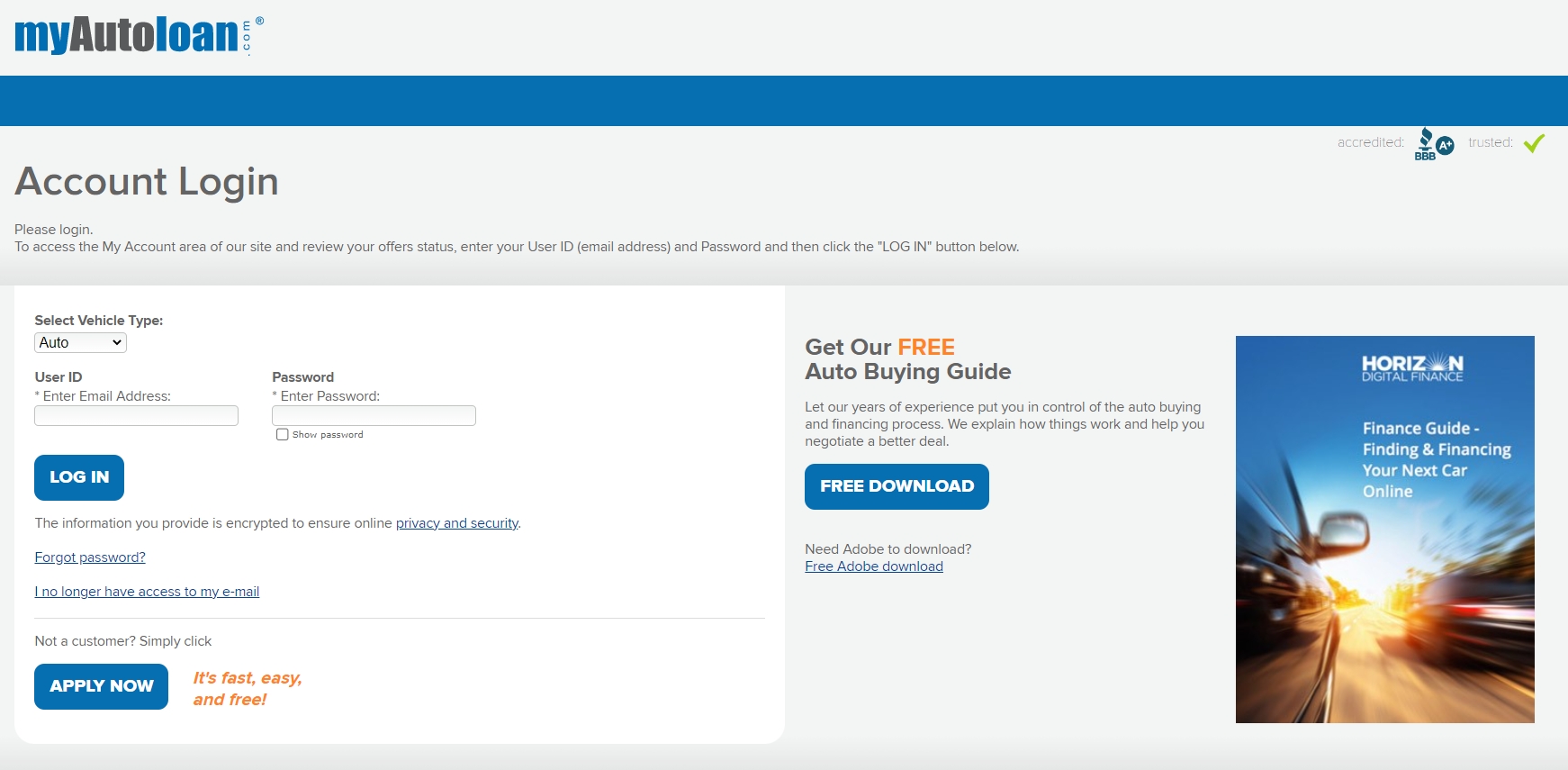 myAutoloan.com account