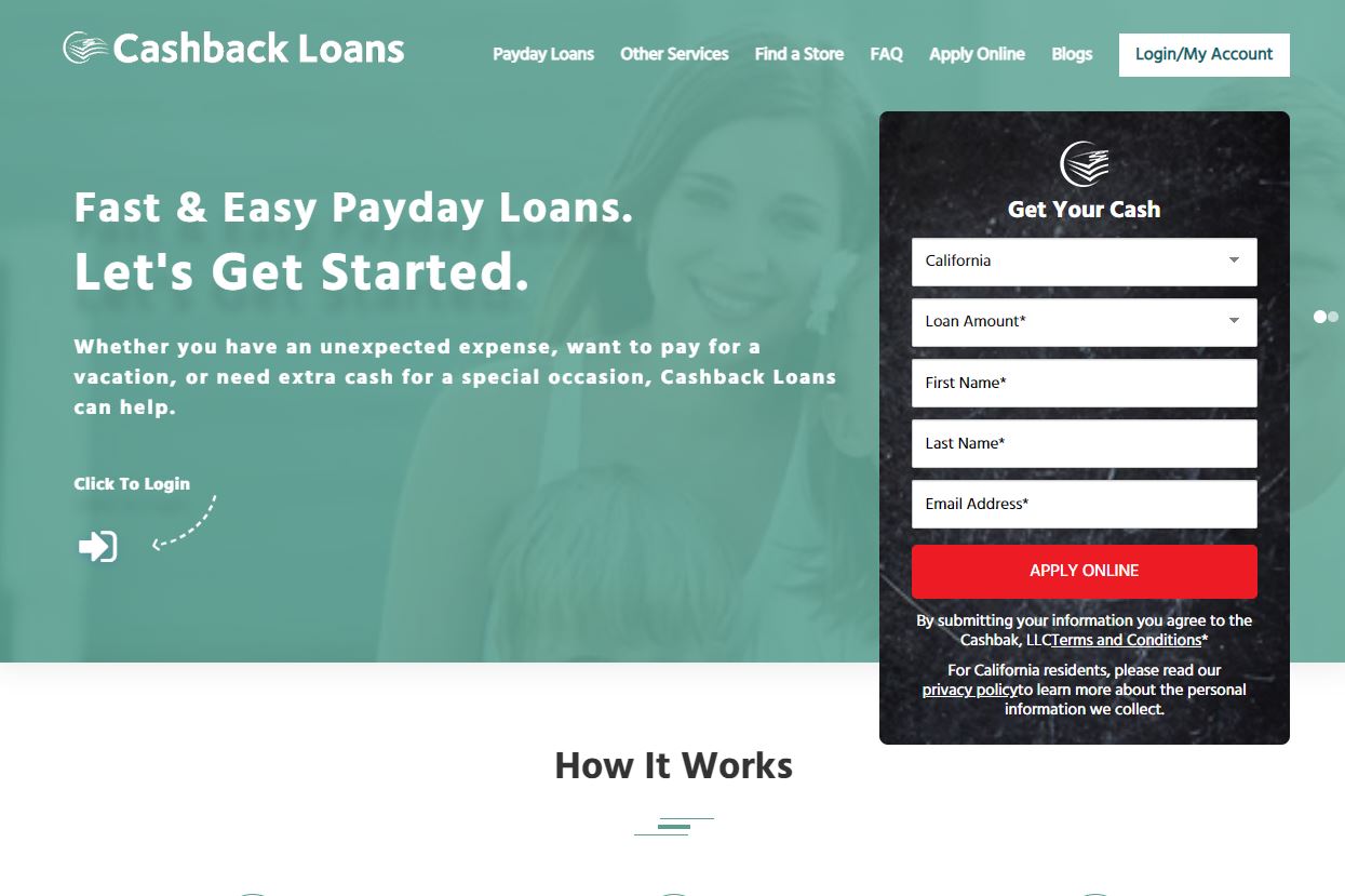 cashback loans customer service hours