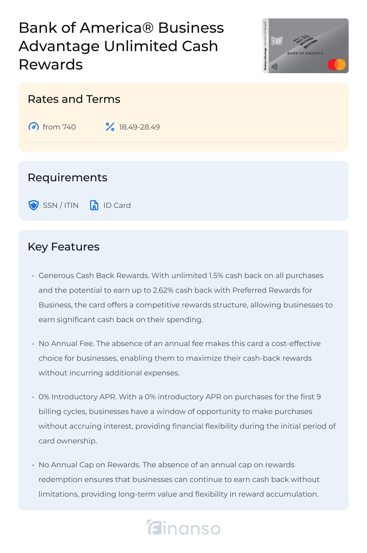 Bank of America® Business Advantage Unlimited Cash Rewards