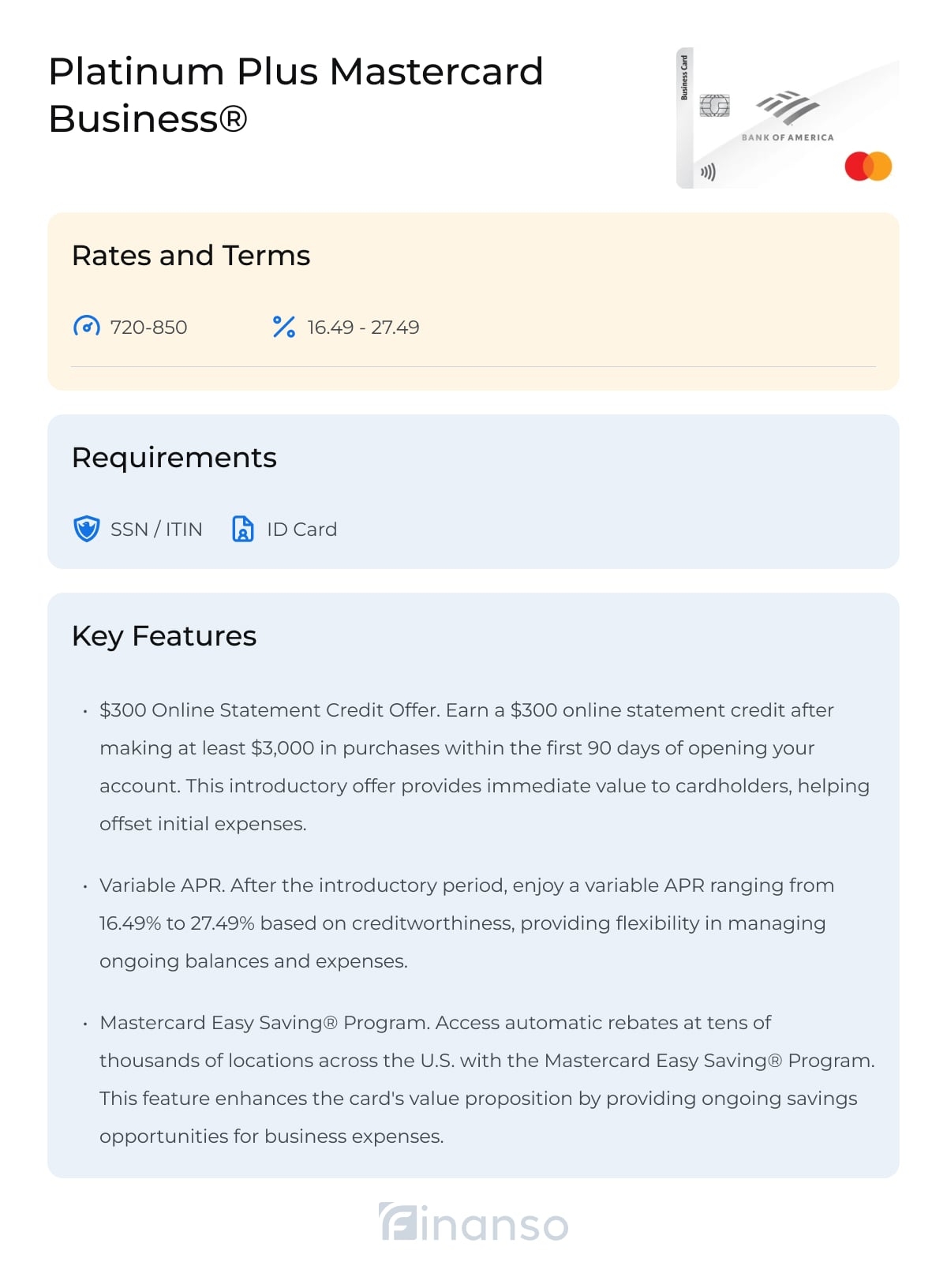 Platinum Plus Mastercard Business®