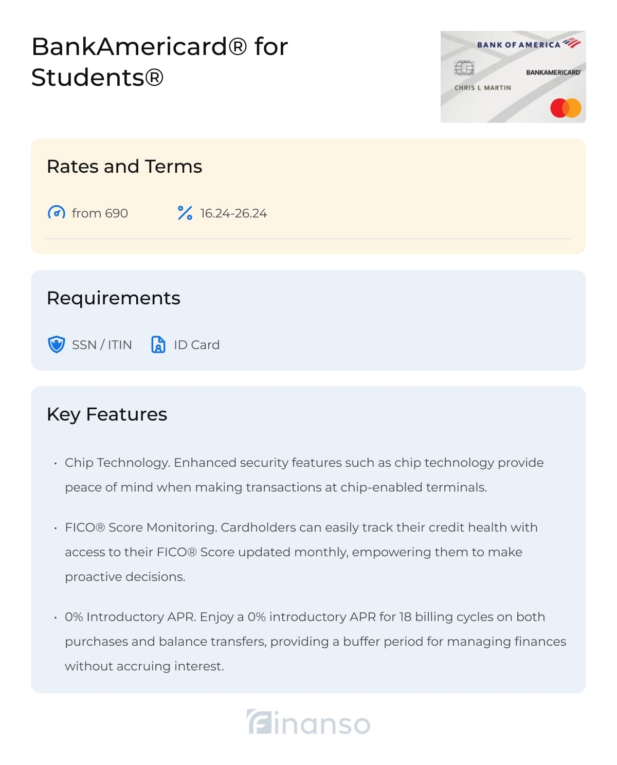 BankAmericard® for Students®