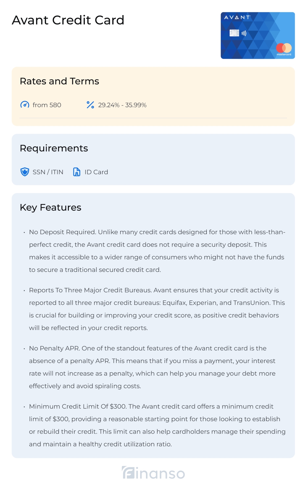 Avant Credit Card
