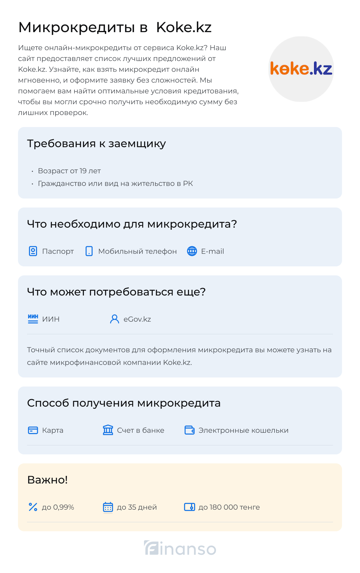 Обзор МФО Koke.kz