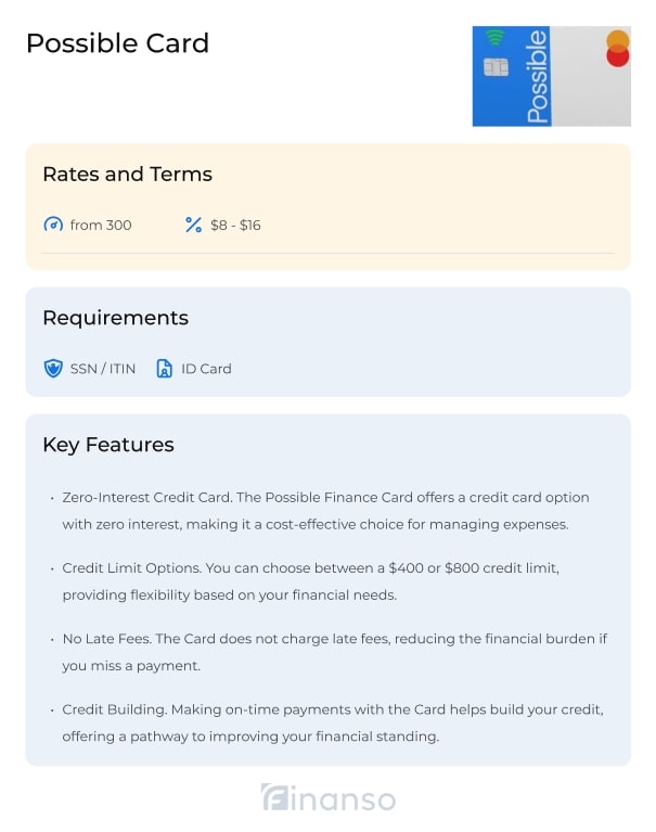 Possible Finance Possible Card