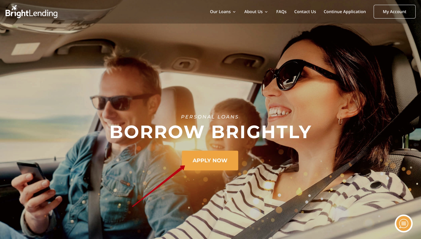 Personal account at Bright Lending apply for an online loan, stepbystep registration