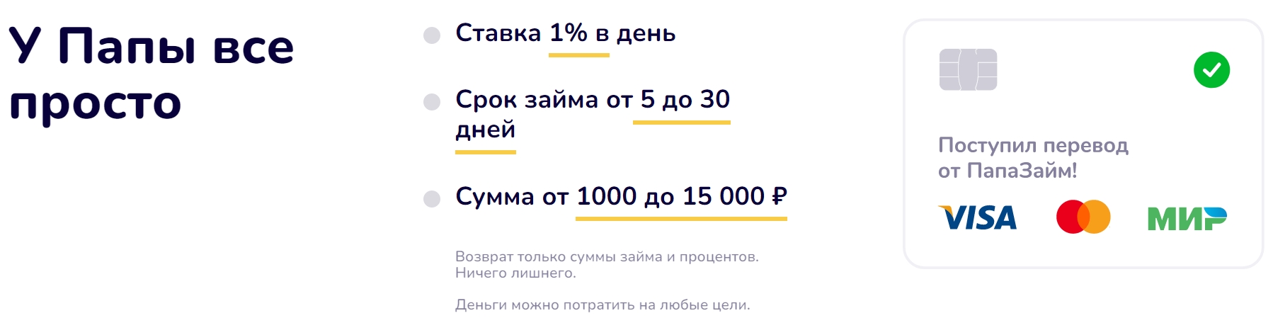 Подать заявку в ПапаЗайм: как оформить займ онлайн или на банковский счет